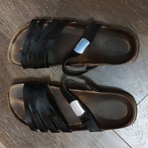 Women's 38 Black Leather Betula Birkenstock Sandals